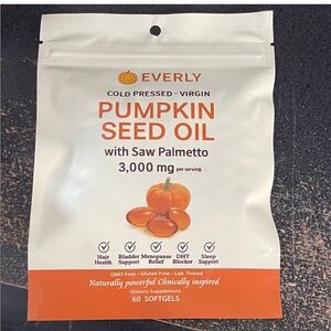 Everly Pumpkin Seed Oil with Saw Palmetto - 60 Softgels